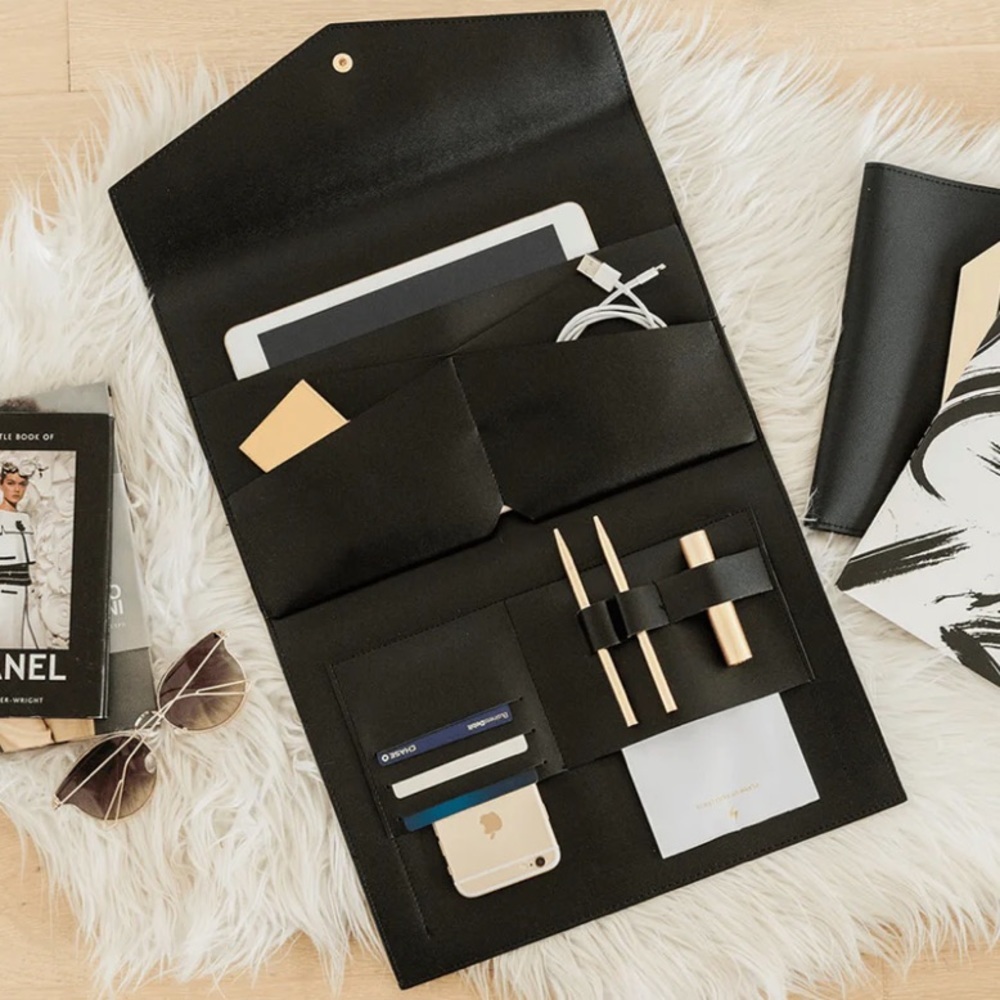 Glass Ladder & Co. Megan clutch compact portfolio NWOT